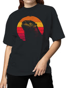 Retro Sunset Otter Art Women's T-shirt