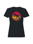 Retro Sunset Gecko Silhouette Women's T-shirt