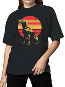 Labrador Retro Sunset Design Women's T-shirt