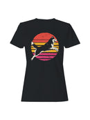 Retro Sunburst Husky Design Women's T-shirt