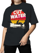 Retro Jet Ski Adventure Graphic Women's T-shirt