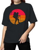 Retro Sunset Hiking Adventure Women's T-shirt