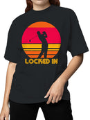 Locked In Golf Sunset Silhouette Women's T-shirt
