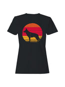 German Shepherd Retro Sunset Women's T-shirt