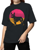 Retro French Bulldog Sunset Women's T-shirt