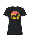 Retro Bulldog Silhouette Art Women's T-shirt