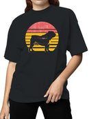 Retro Bulldog Silhouette Art Women's T-shirt