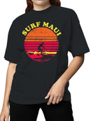 Vintage Surf Maui Sunset Scene Women's T-shirt