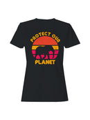 Protect Our Planet Elephant Sunset Women's T-shirt