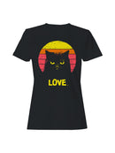 Retro Grumpy Cat Love Sunset Women's T-shirt