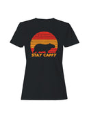 Retro Capybara Sunset Graphic Women's T-shirt