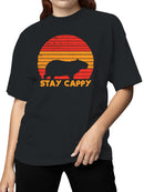 Retro Capybara Sunset Graphic Women's T-shirt