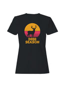 Vintage Deer Season Sunset Art Women's T-shirt