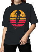 Retro BMX Sunset Silhouette Women's T-shirt
