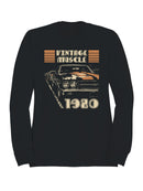 Retro Cool Cat with Sunglasses Men's Sweatshirt