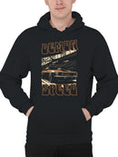 Majestic Green Bear Illustration Men's Hoodie