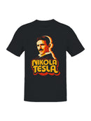 Iconic Nikola Tesla Portrait Art Men's T-shirt
