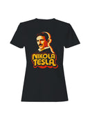 Iconic Nikola Tesla Portrait Art Women's T-shirt