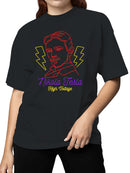 Nikola Tesla High Voltage Neon Art Women's T-shirt