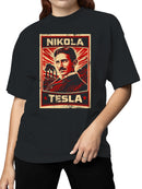 Nikola Tesla Retro Power Art Women's T-shirt