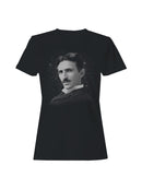 Nikola Tesla Cosmic Portrait Women's T-shirt