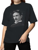 Nikola Tesla Cosmic Portrait Women's T-shirt
