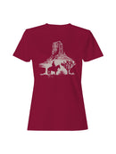 Desert Cowboy Silhouette Scene Women's T-shirt