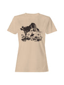 Lone Cowboy in Desert Landscape Women's T-shirt