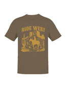 Ride West Cowboy Adventure Scene Men's T-shirt