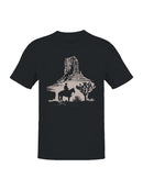 Desert Cowboy Silhouette Scene Men's T-shirt