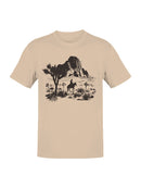 Lone Cowboy in Desert Landscape Men's T-shirt