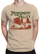 Monument Valley Cowboy Scene Art Men's T-shirt
