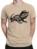 Cowboy Lizard Art Illustration Men's T-shirt