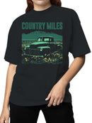 Vintage Country Miles Truck Art Women's T-shirt