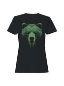 Majestic Green Bear Illustration Women's T-shirt