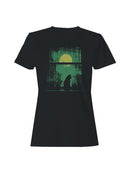 Moonlit Cat on Urban Windowsill Women's T-shirt