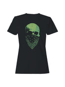 Bandana Skull in Green Women's T-shirt