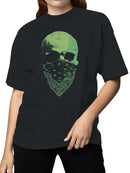 Bandana Skull in Green Women's T-shirt