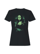 Neon Green Mona Lisa Print Women's T-shirt
