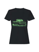 Vintage Truck in Grassland Silhouette Women's T-shirt