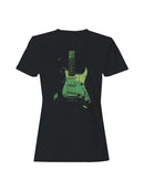 Vintage Distressed Electric Guitar Art Women's T-shirt