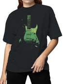 Vintage Distressed Electric Guitar Art Women's T-shirt
