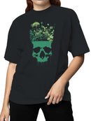 Floral Skull Crown Artwork Women's T-shirt