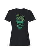 Floral Skull Crown Artwork Women's T-shirt