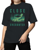UFO Close Encounter Forest Design Women's T-shirt