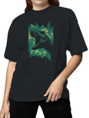 Roaring T-Rex Jungle Scene Women's T-shirt