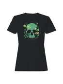 Floral Skull Grunge Art Women's T-shirt