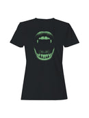 Neon Vampire Fang Design Women's T-shirt