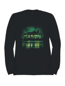 Night Cafe Rain Reflection Art Men's Sweatshirt