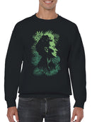 Tropical Artistic Portrait Design Men's Sweatshirt